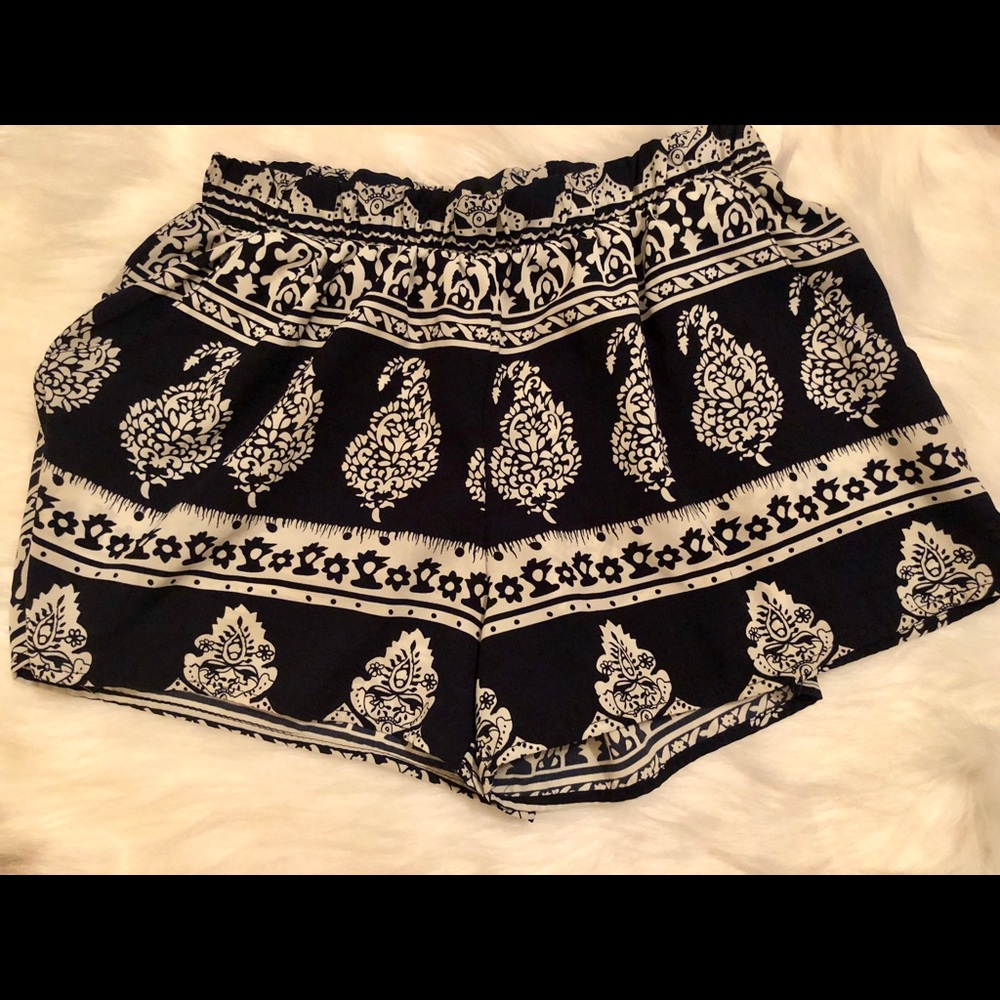 Navy printed shorts